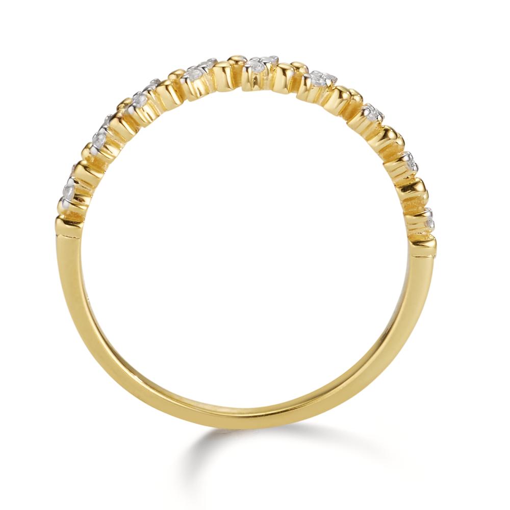 Anello Oro giallo 375/9K Zirconia 18 pietra