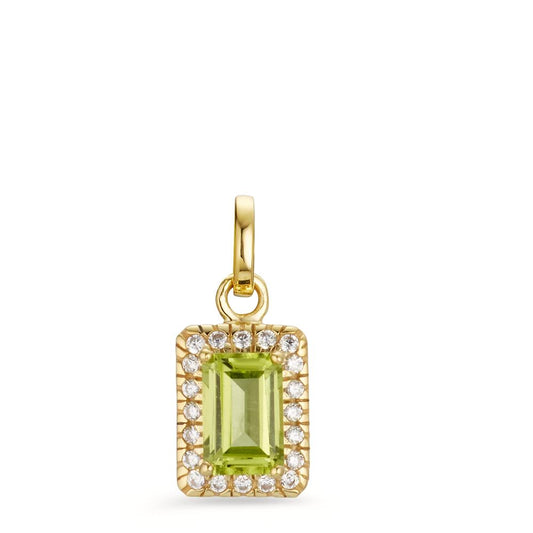 Ciondolo Oro giallo 375/9K Peridoto, Zirconia 20 pietra