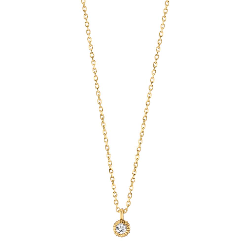 Collana Oro giallo 585/14 kt Diamante 0.057 ct, w-si 39-42 cm