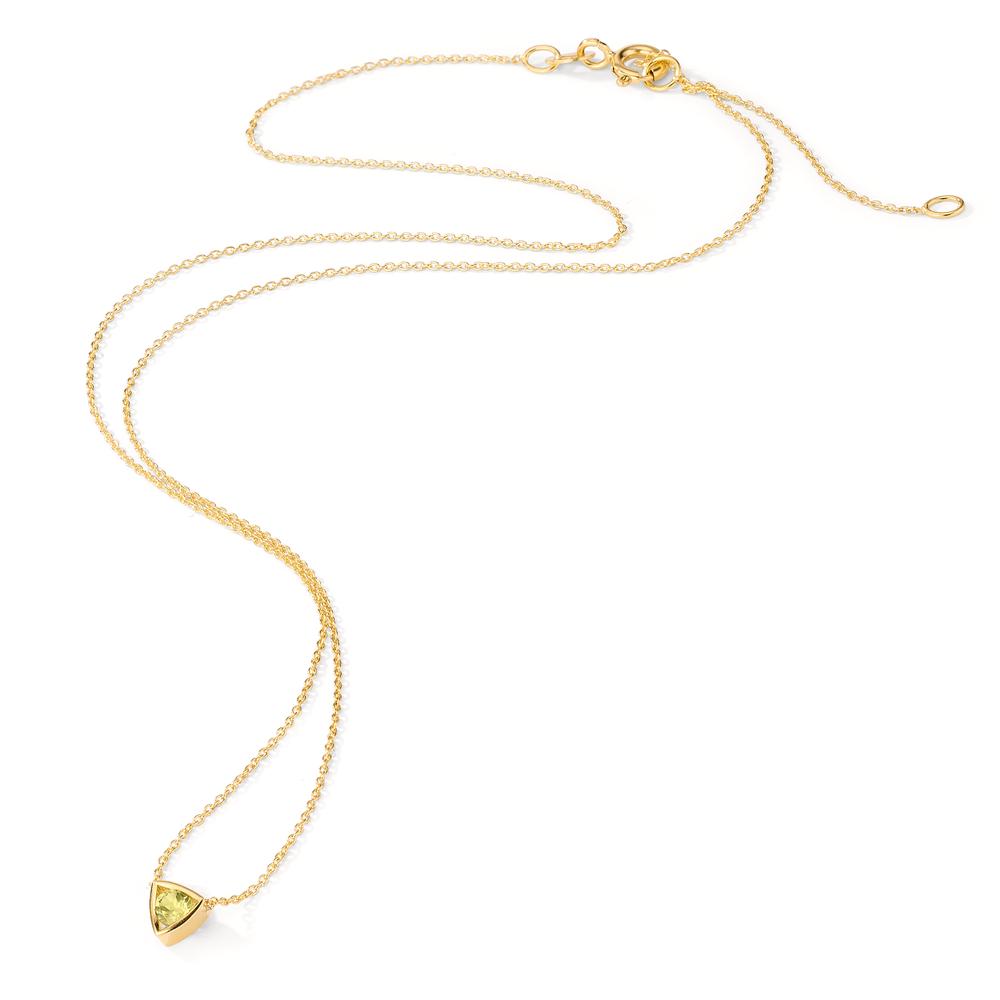 Collana Oro giallo 585/14 kt Peridoto 0.12 ct 39-42 cm