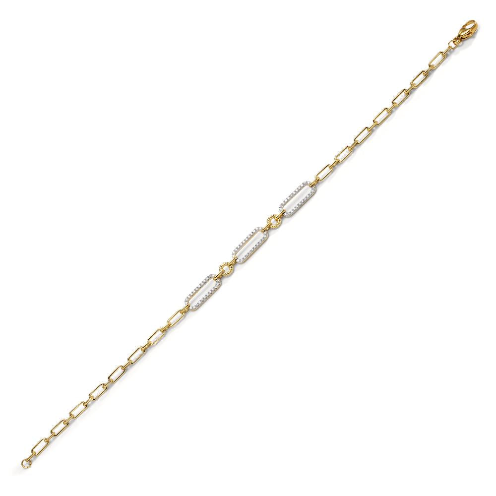 Bracciale Oro giallo 375/9K Diamante 0.30 ct, 72 pietra, w-si 18.5 cm