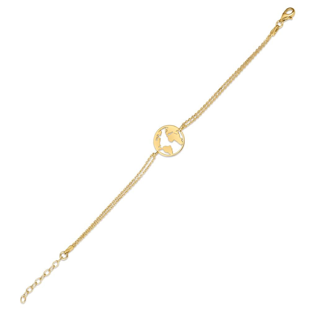 Bracciale Argento giallo dorato Globo 16-19 cm