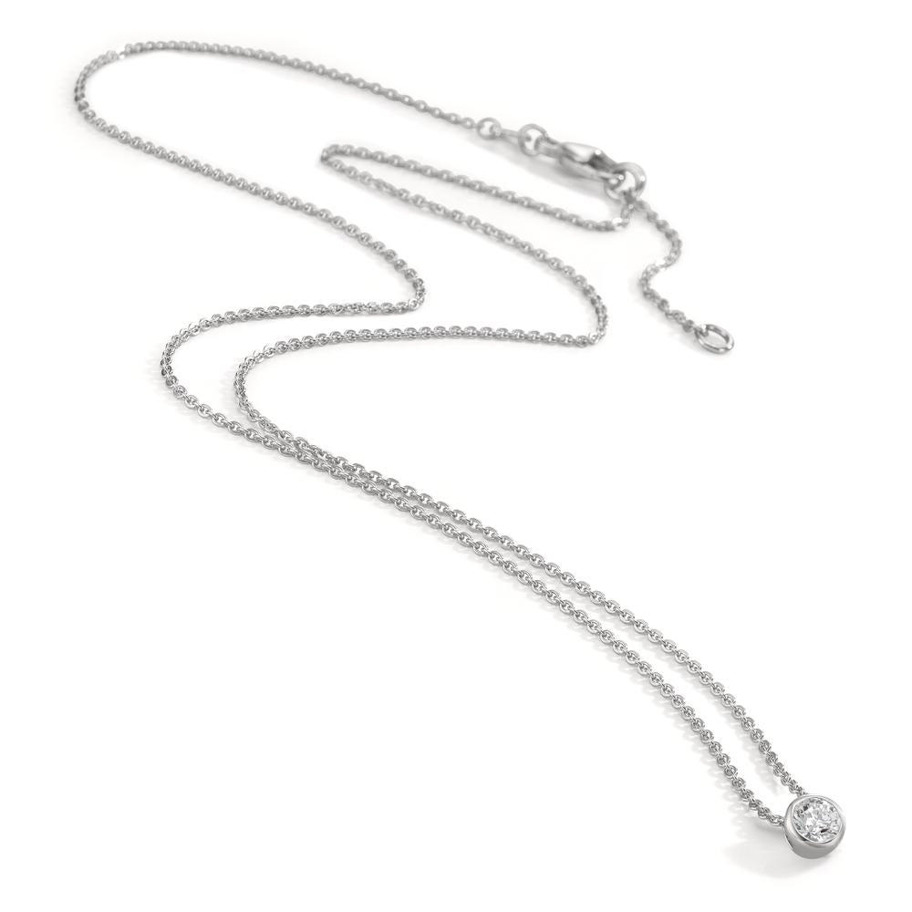 Collana Oro bianco 750/18 carati Laboratorio di diamanti coltivato 0.20 ct, w-si 40-42 cm