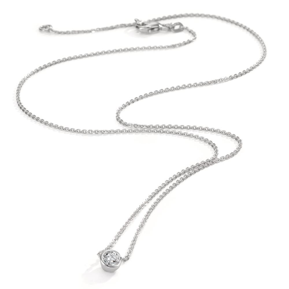 Collana Oro bianco 750/18 carati Laboratorio di diamanti coltivato 0.20 ct, w-si 40-42 cm