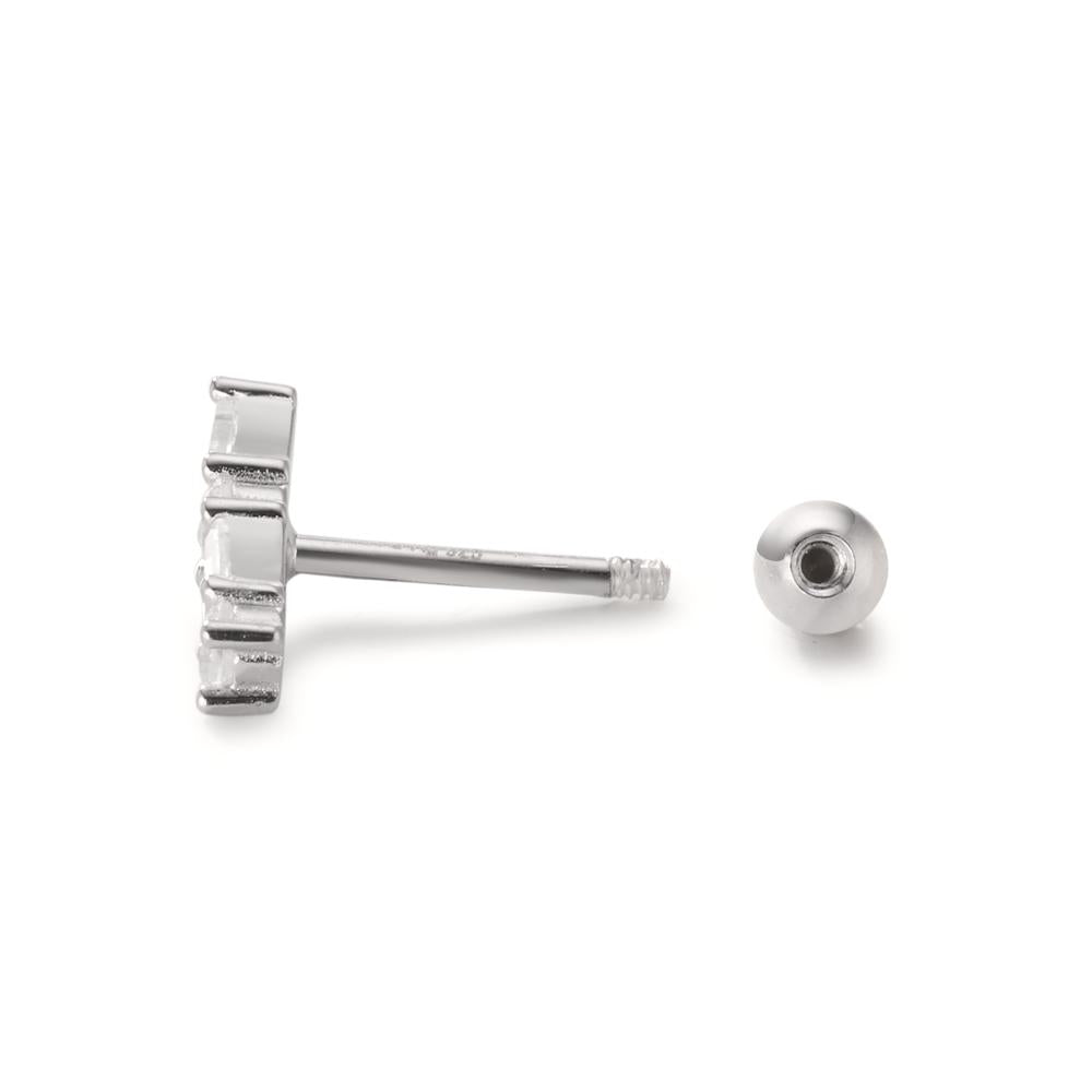 Piercing Argento Zirconia 4 pietra rodiato