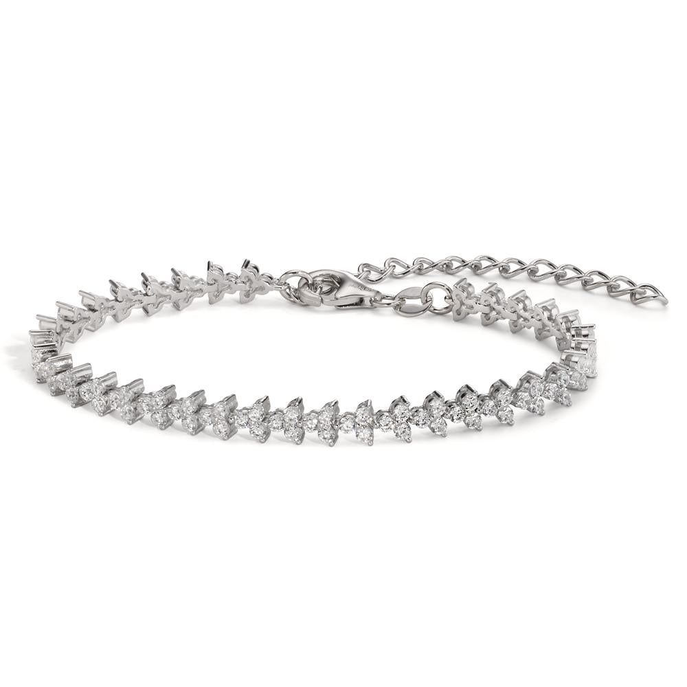 Bracciale Argento Zirconia blu rodiato 16-21 cm