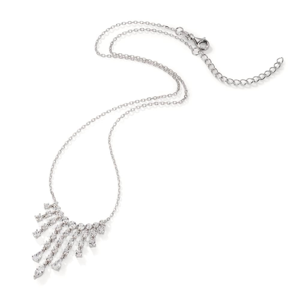 Collana Argento Zirconia rodiato 40-45 cm