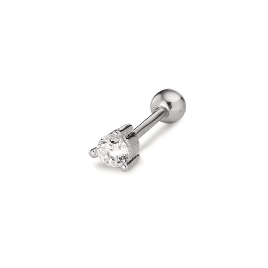 Piercing Argento Zirconia rodiato Ø3.5 mm