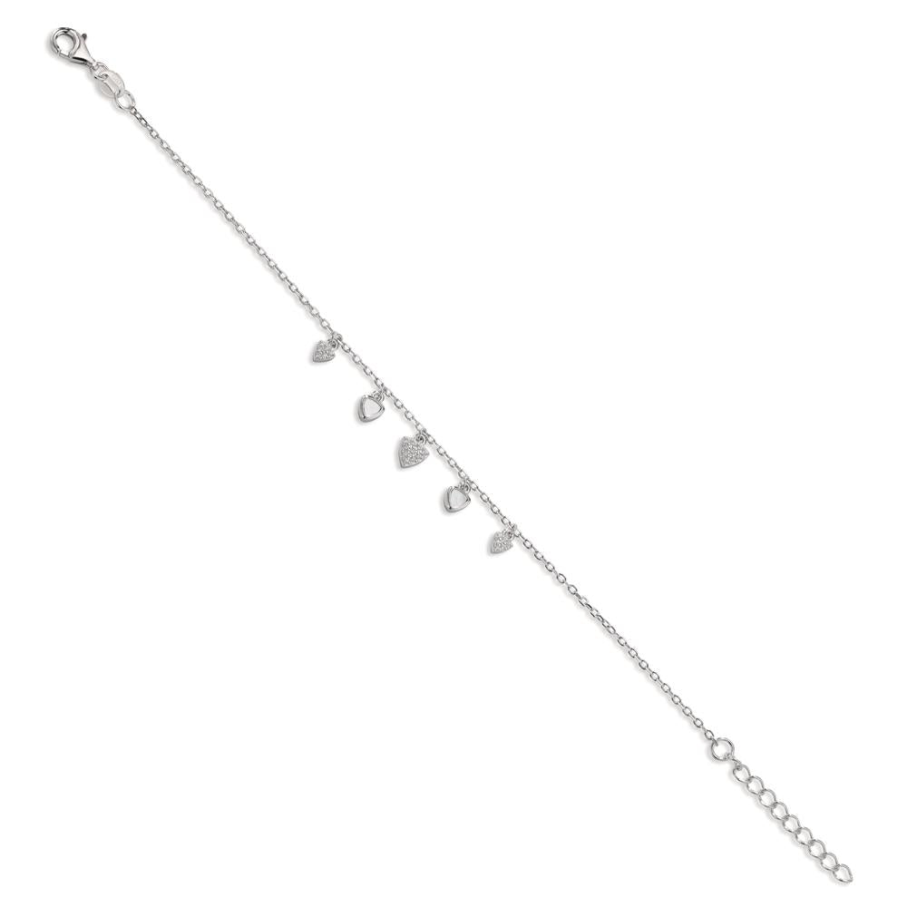 Bracciale Argento Zirconia rodiato Madreperla 16-19 cm