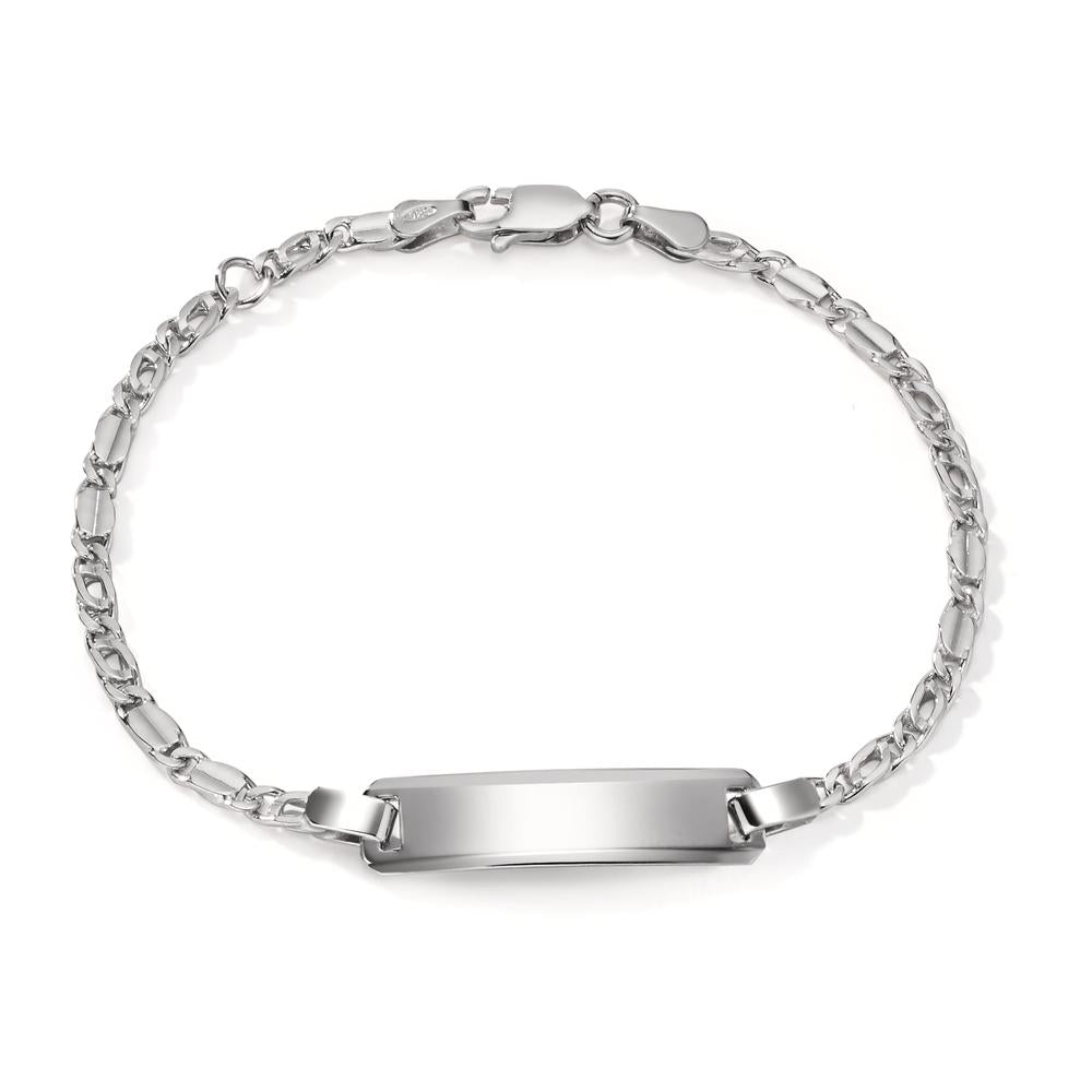 Bracciale con incisione Argento rodiato 16-18 cm