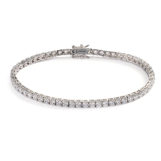 Bracciale Argento Zirconia 56 pietra rodiato 19 cm