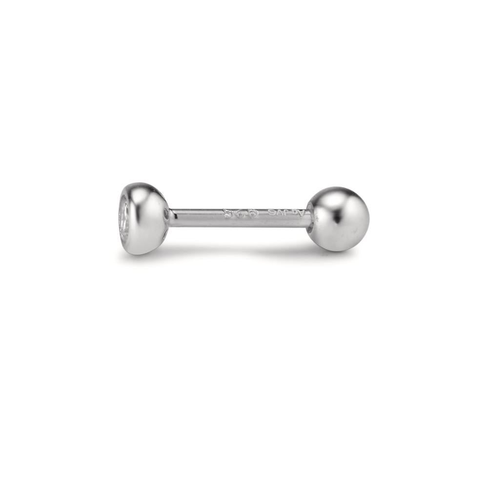 Piercing Argento Zirconia rodiato Ø3.5 mm