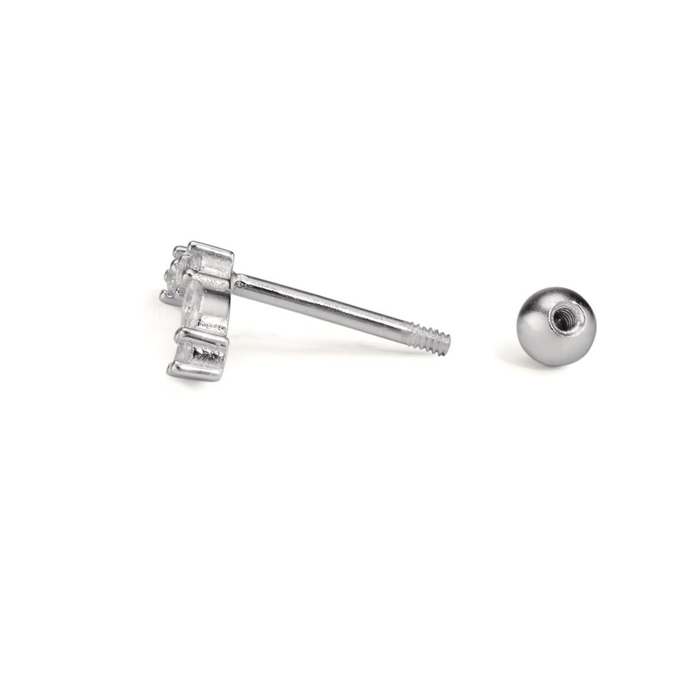 Piercing Argento Zirconia 5 pietra rodiato