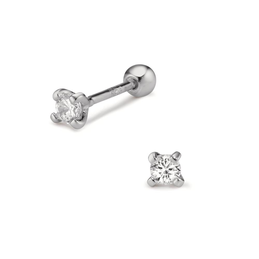 Piercing Argento Zirconia rodiato Ø3.5 mm