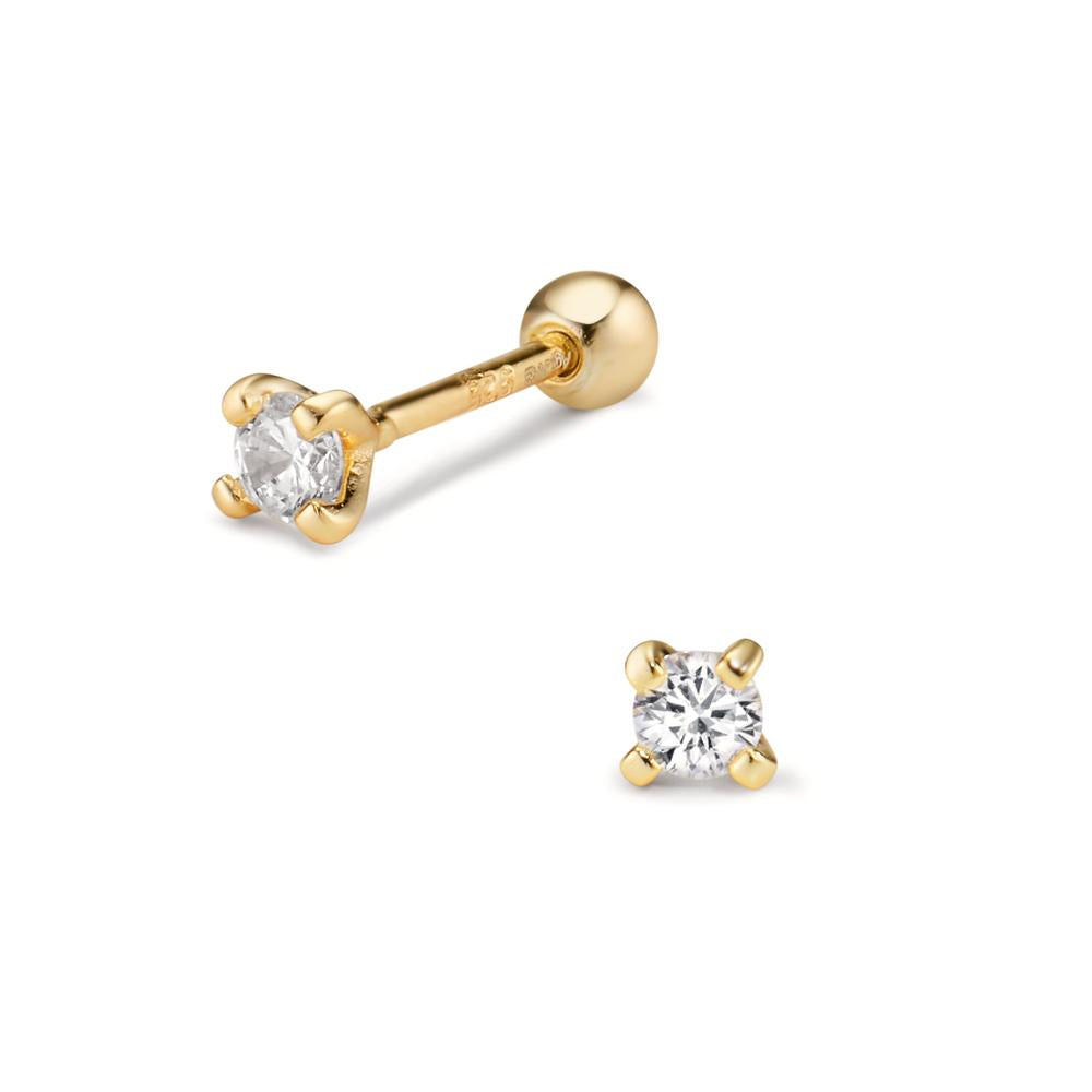 Piercing Argento Zirconia giallo dorato Ø3.5 mm