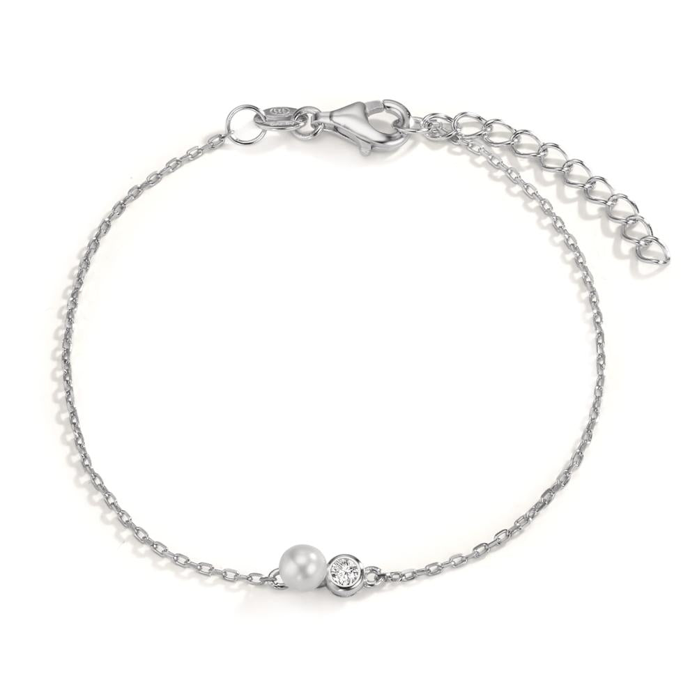 Bracciale Argento Zirconia rodiato 16-19 cm