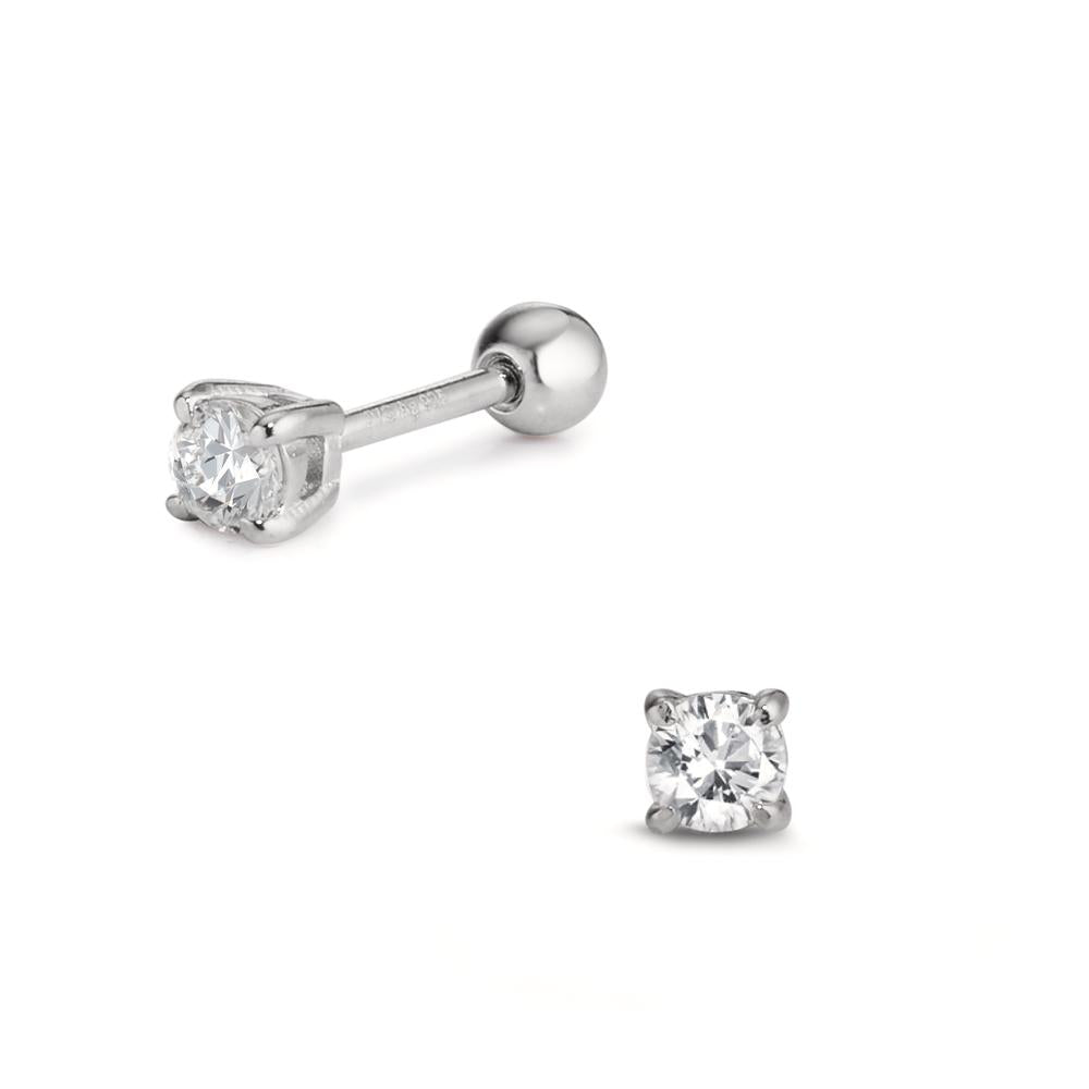 Piercing Argento Zirconia rodiato Ø3 mm