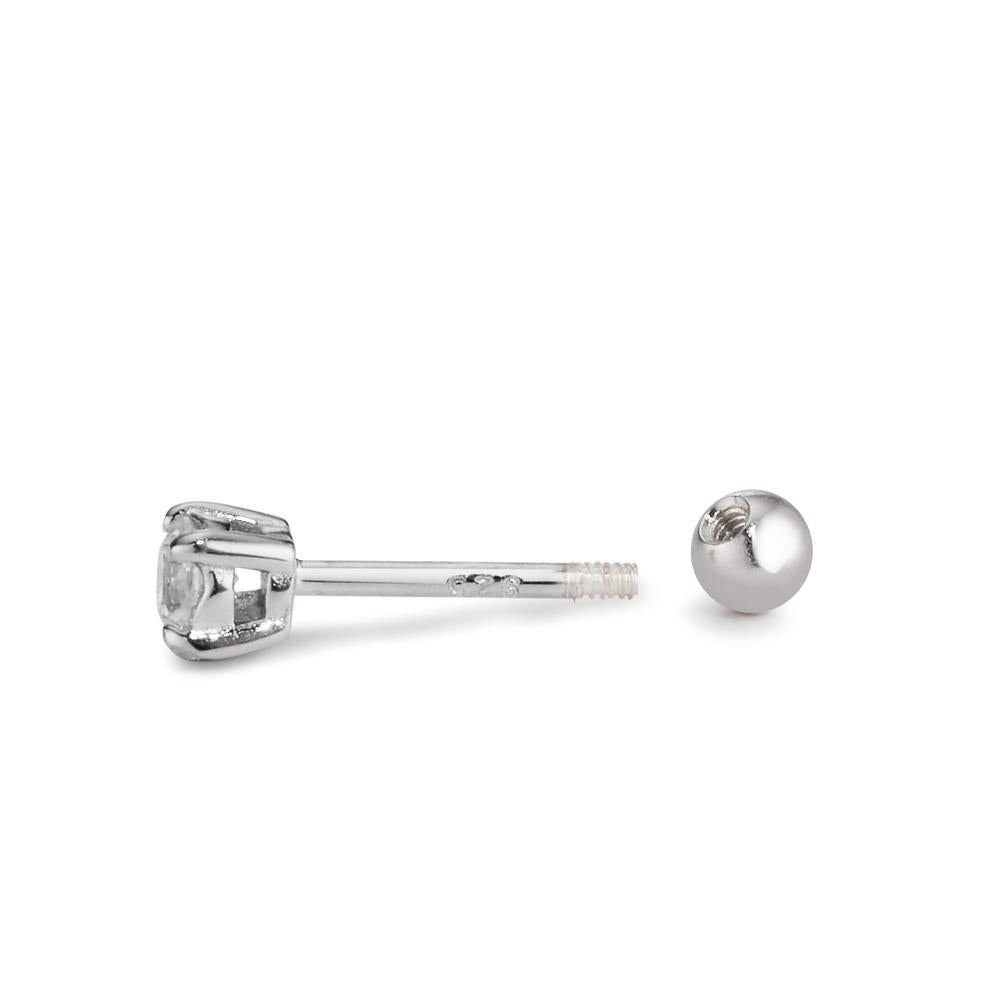 Piercing Argento Zirconia rodiato Ø3 mm