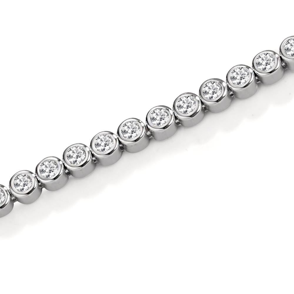 Bracciale Argento Zirconia rodiato 16-19 cm