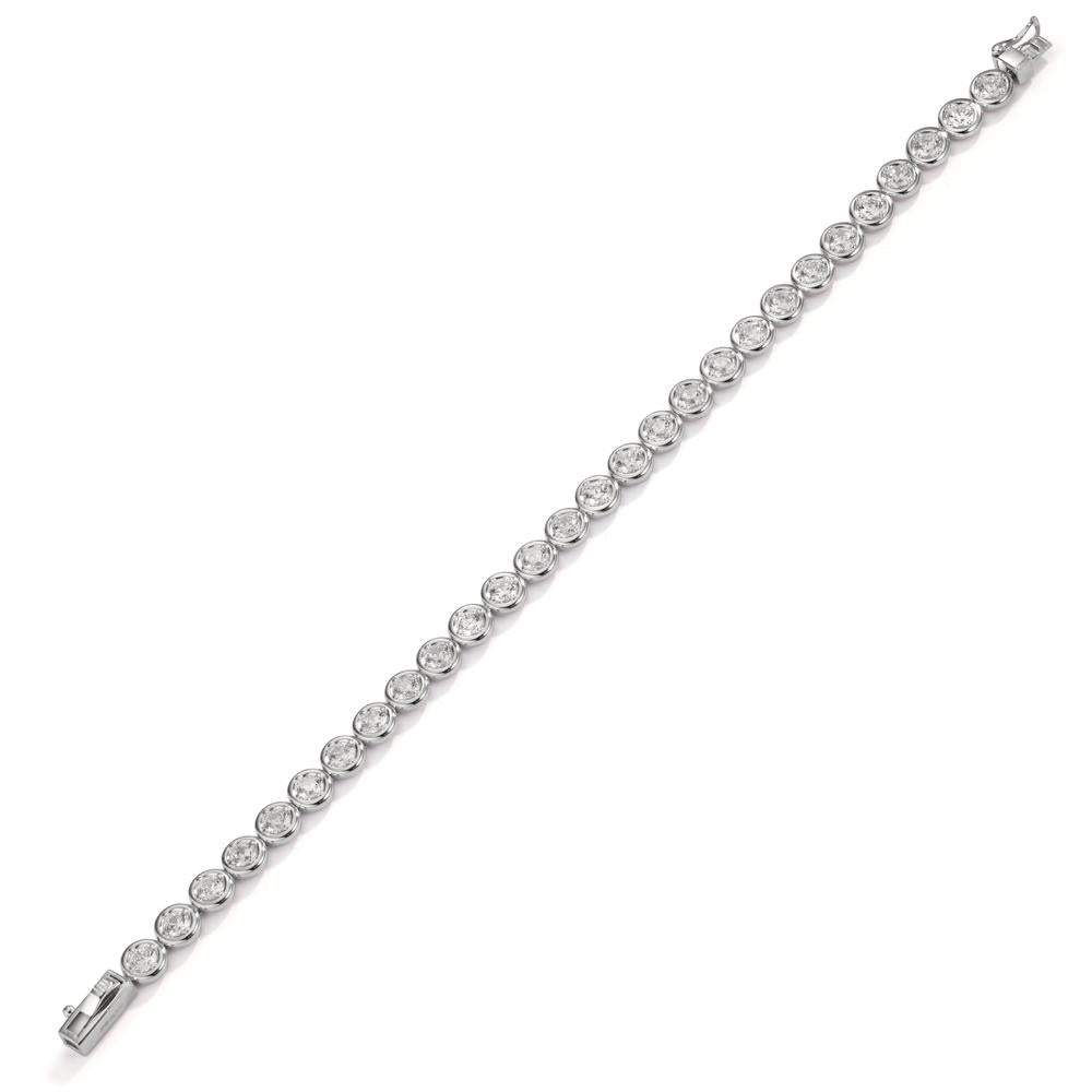 Bracciale Argento Zirconia 30 pietra rodiato 18 cm