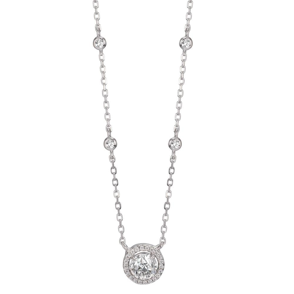 Collana Argento Zirconia rodiato 40-45 cm