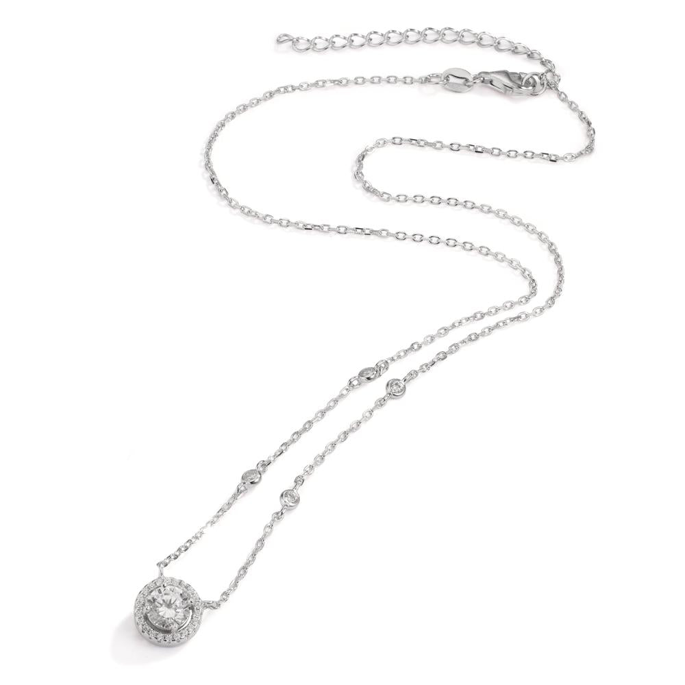 Collana Argento Zirconia rodiato 40-45 cm